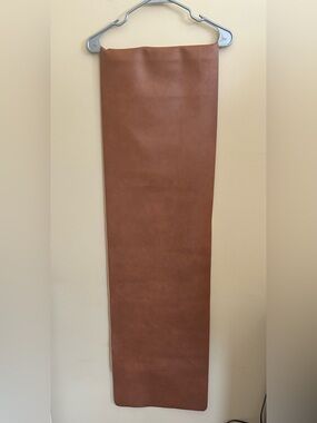 Brown Faux Leather Panel/ Table Runner